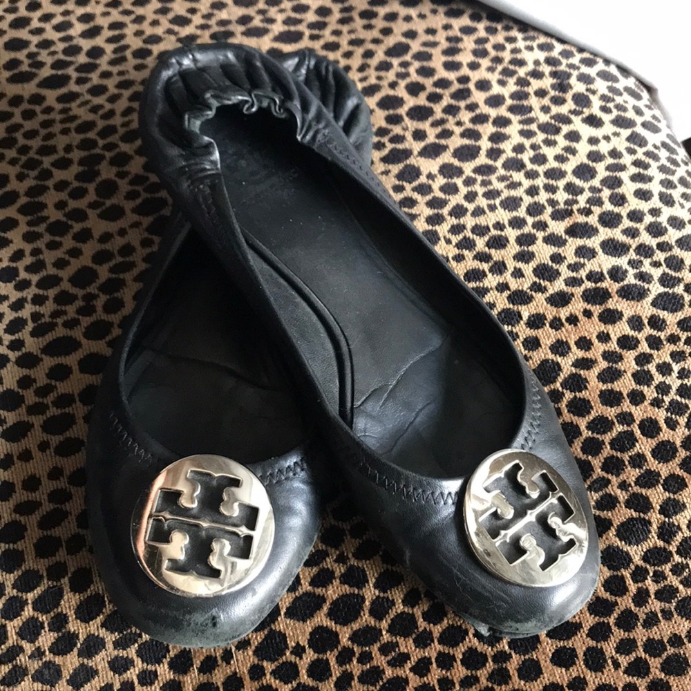 Black Tory Burch Reva flats